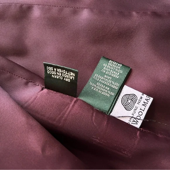 Vintage Lauren Ralph Lauren Navy Blue Blazer 100% Worsted Wool Women’s Size 12 - Picture 5 of 8